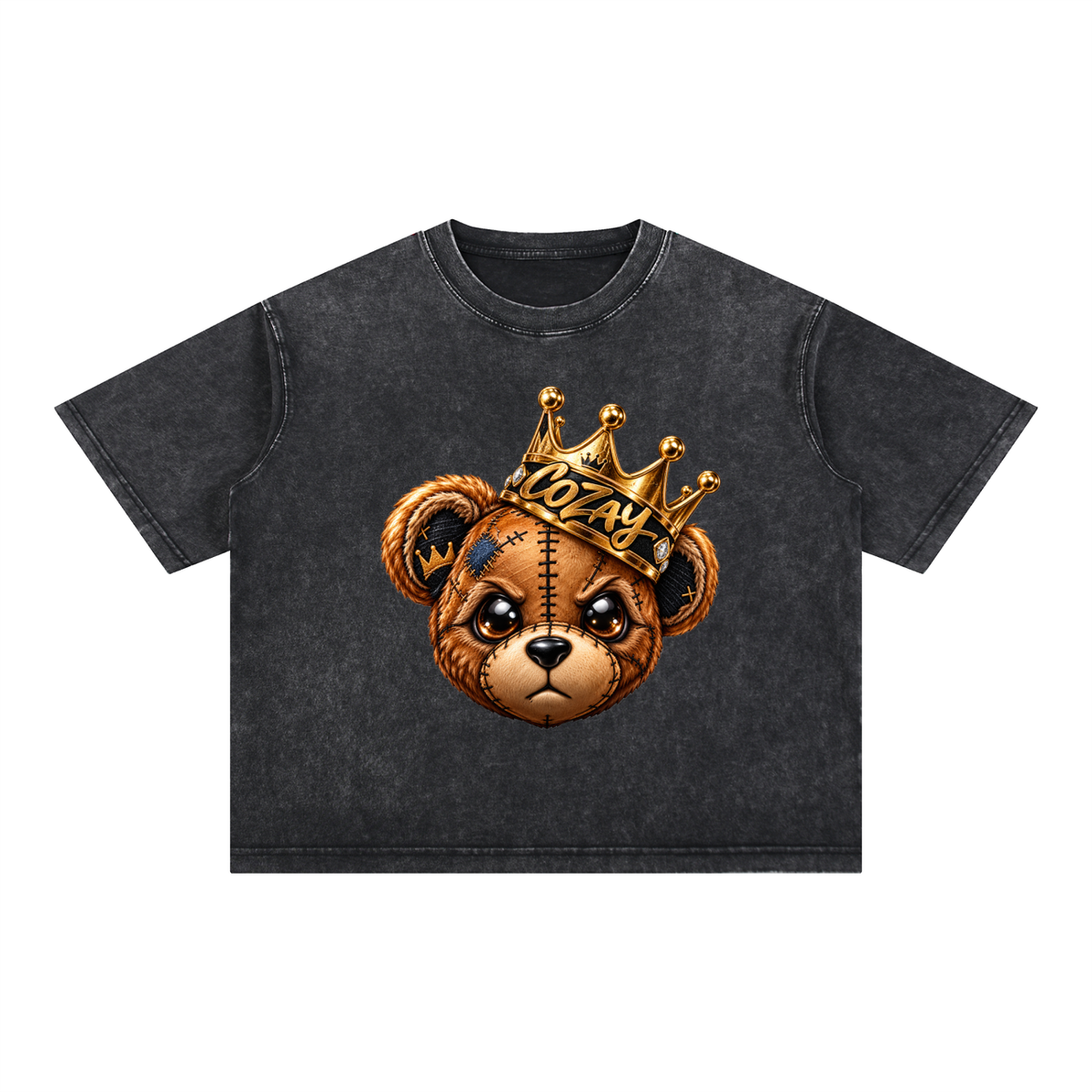 CoZay Original Bear Claw Mineral Wash Boxy Cotton T-Shirt