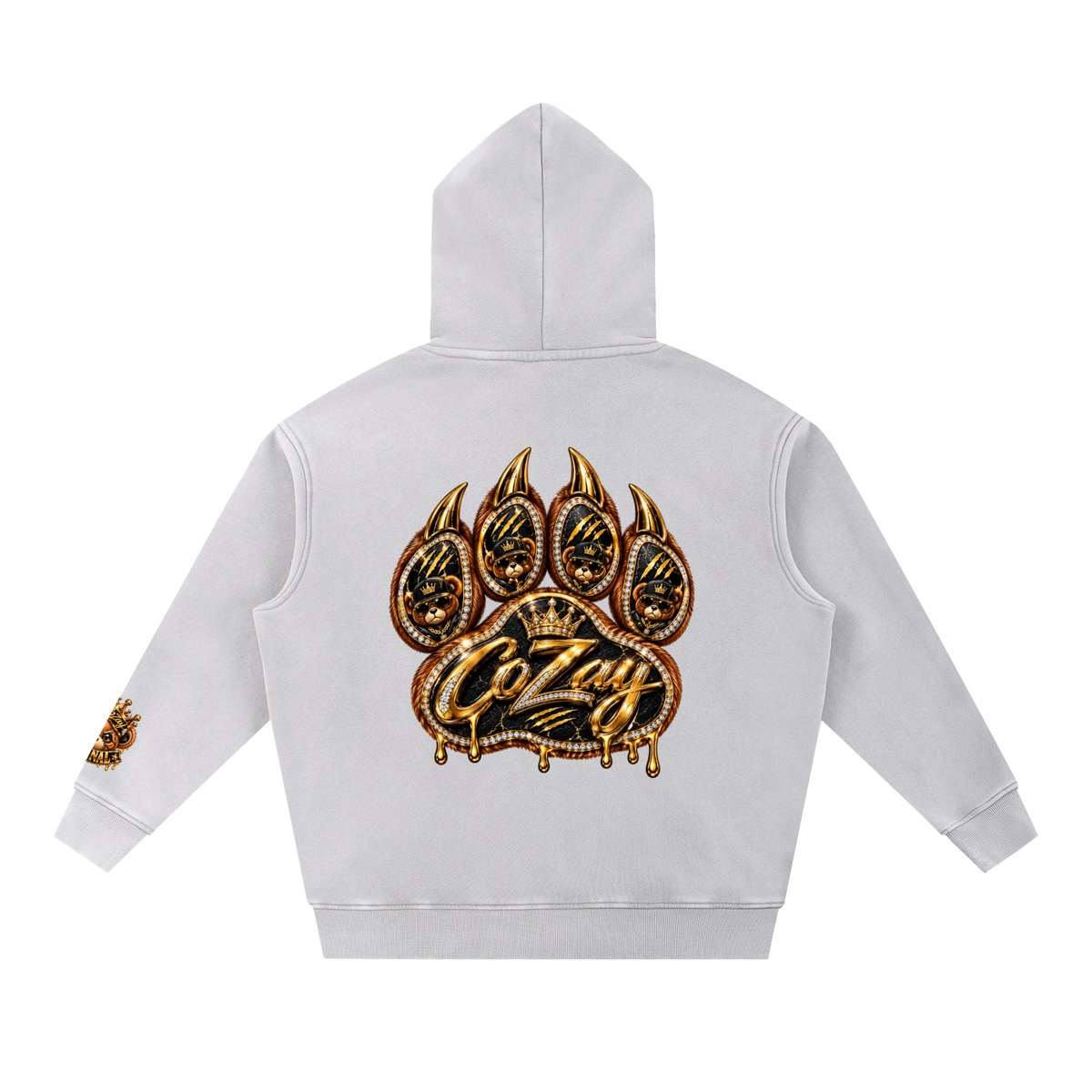 CoZay Original Bear Snow Wash Fleece Oversize Hoodie
