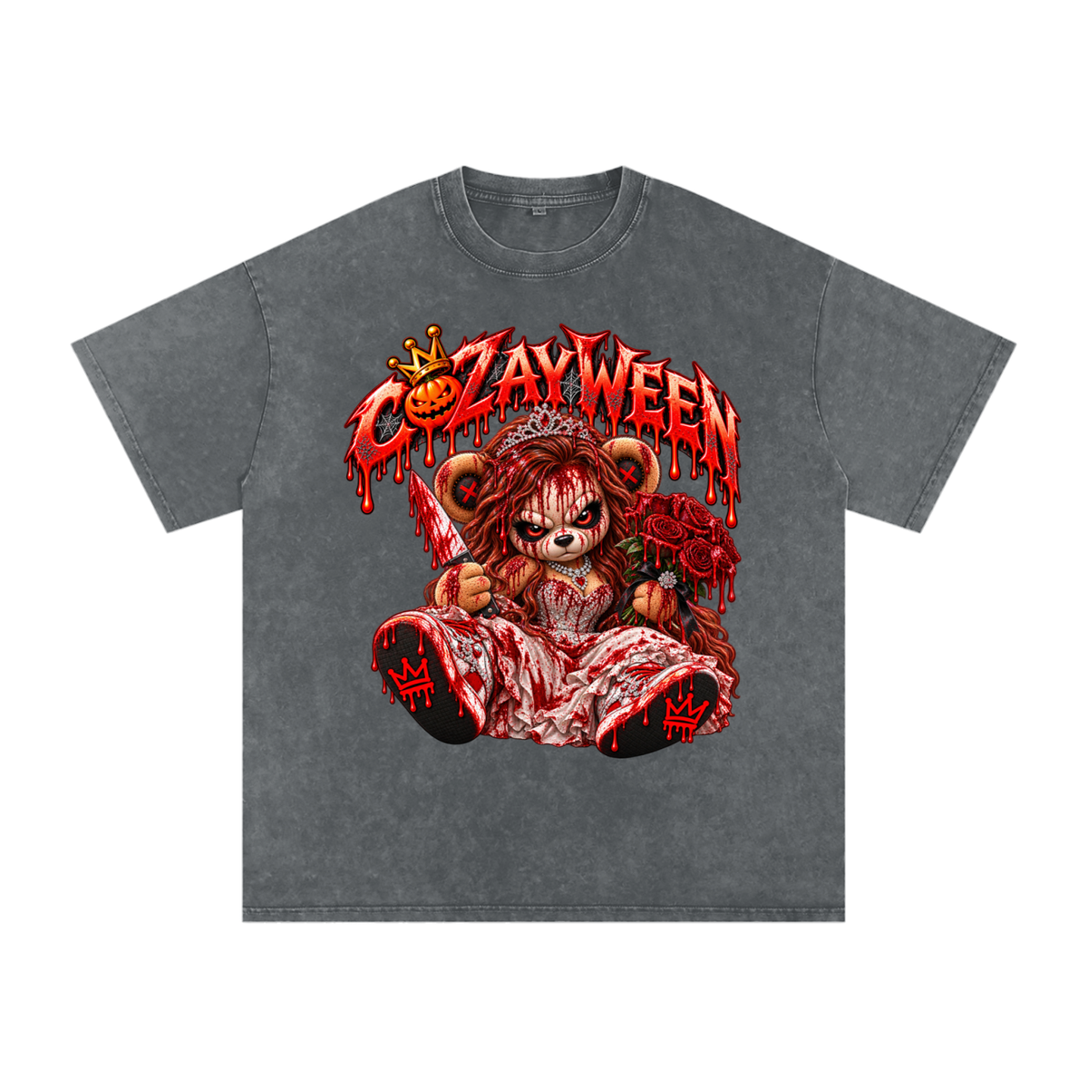 CoZayWeen Carey Snow Washed Oversized Cotton T-Shirt