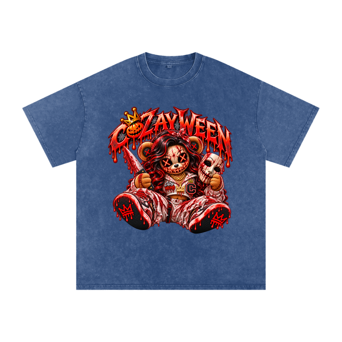 CoZayWeen Purge Snow Washed Oversized Cotton T-Shirt
