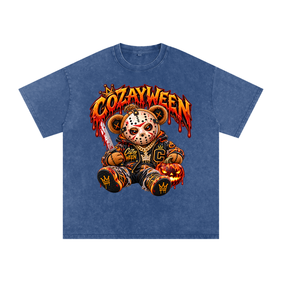 CoZayWeen Jason Snow Washed Oversized Cotton T-Shirt