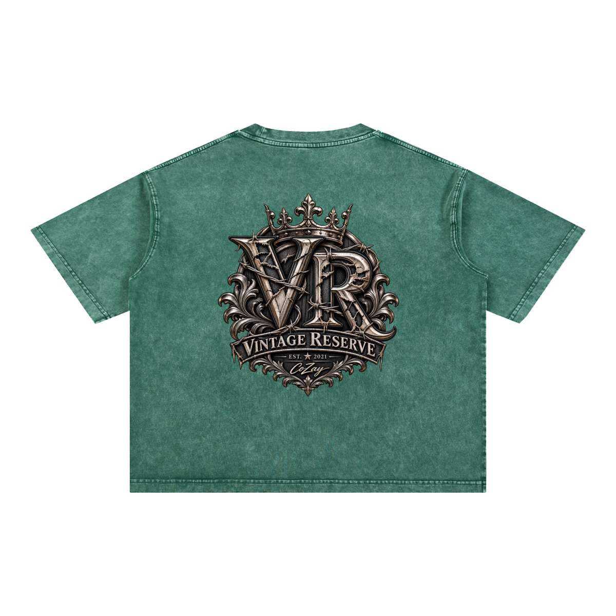 CoZay Vintage Reserve Men's Mineral Wash Boxy Cotton T-Shirt