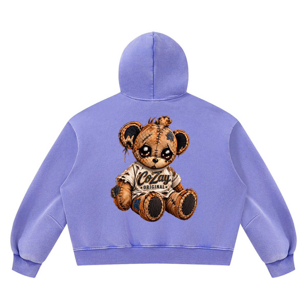 COZAY ORIGINAL Unisex Vintage Wash Boxy Fleece Hoodie