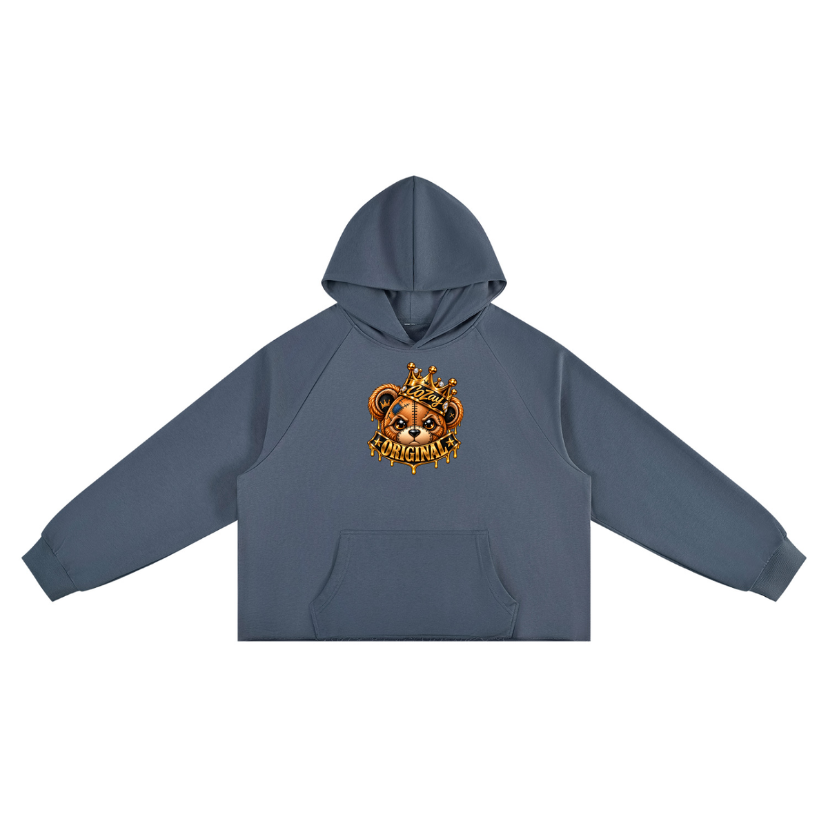 CoZay Original Bear Unisex Vintage Wash Raw Edge Boxy Hoodie