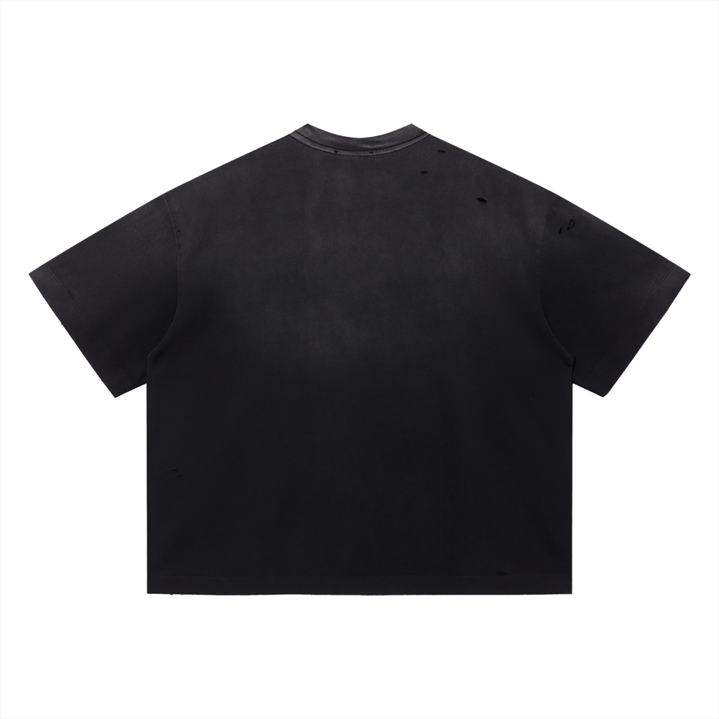 CoZay CC Vintage Washed Distressed Boxy Oversized T-Shirt