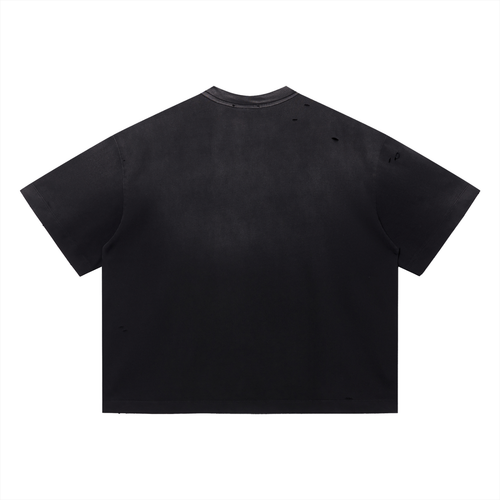 CoZay CC Vintage Washed Distressed Boxy Oversized T-Shirt