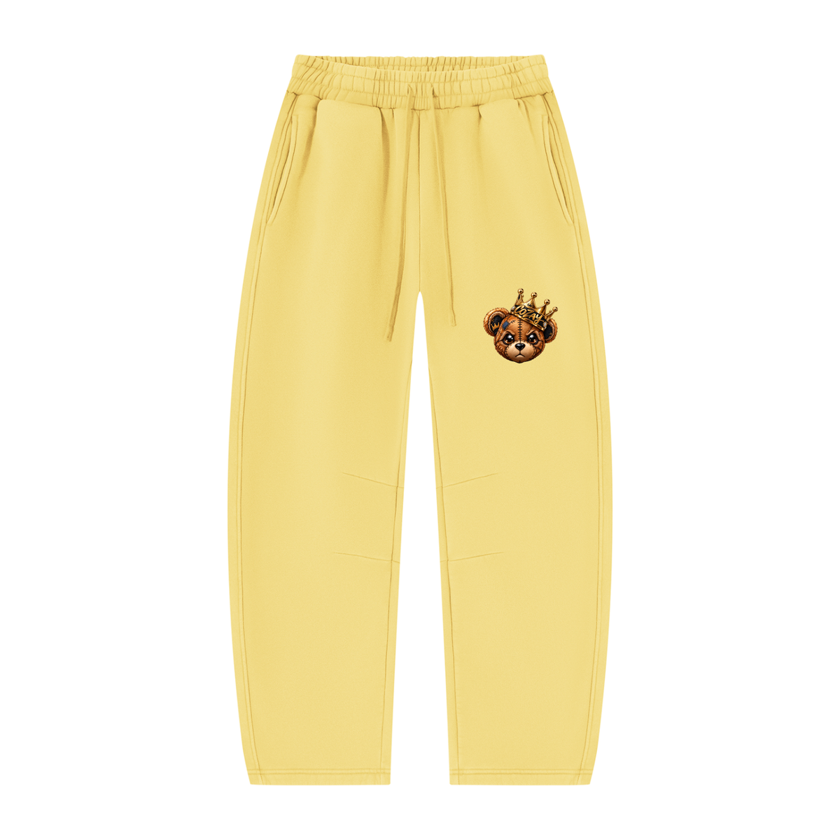 CoZay Original Bear Unisex Vintage Wash Barrel Leg Fleece Sweatpants