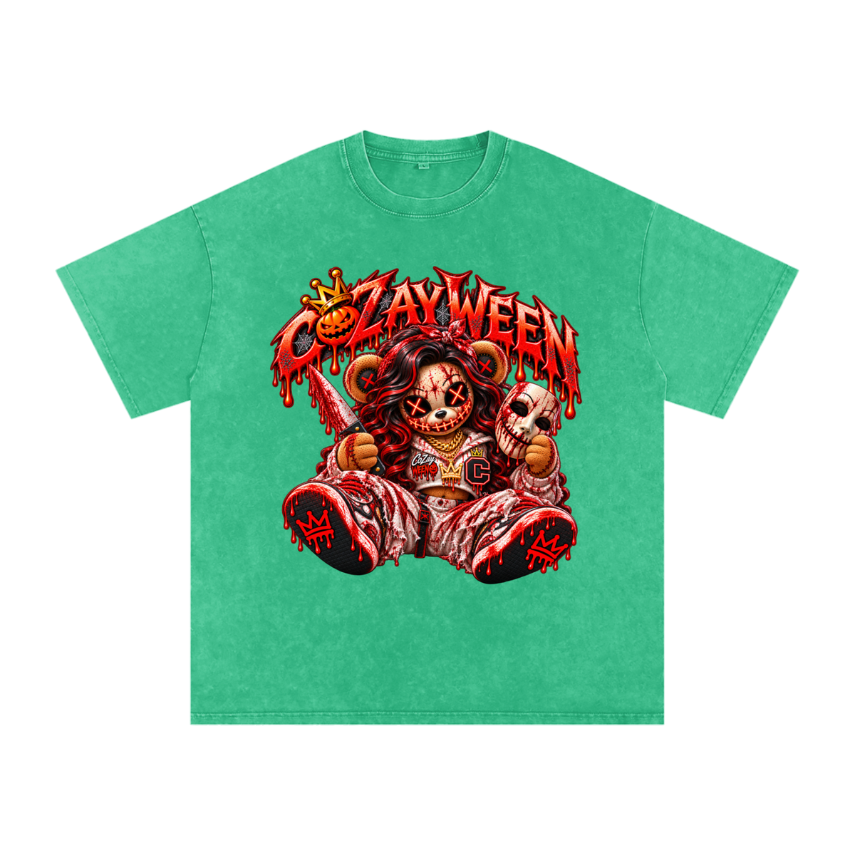 CoZayWeen Purge Snow Washed Oversized Cotton T-Shirt