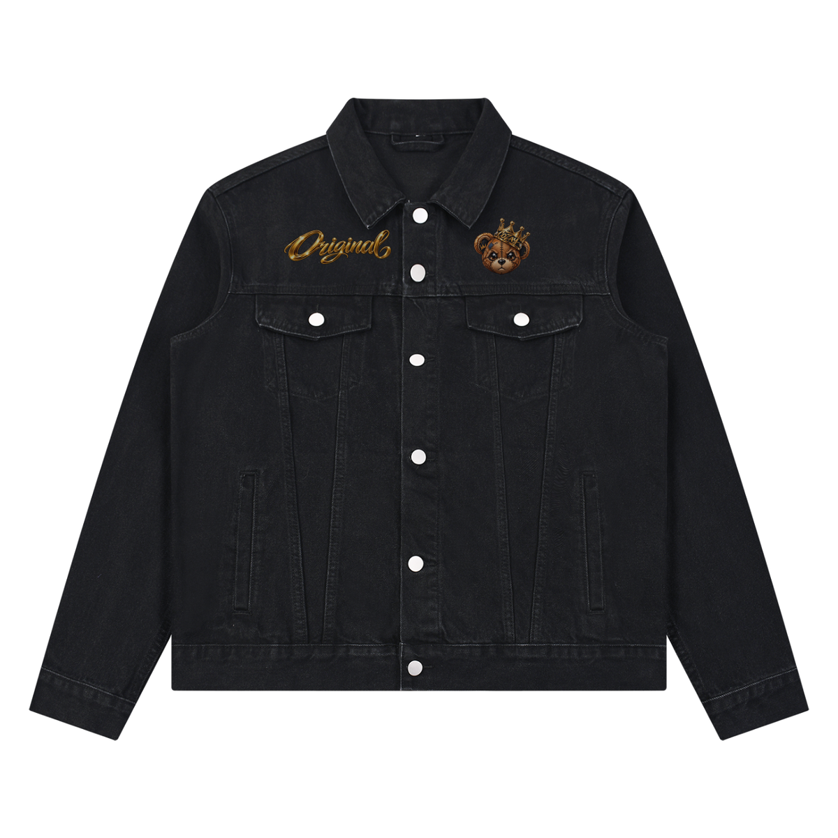 CoZay Original Bear Unisex Vintage Wash Denim Jacket