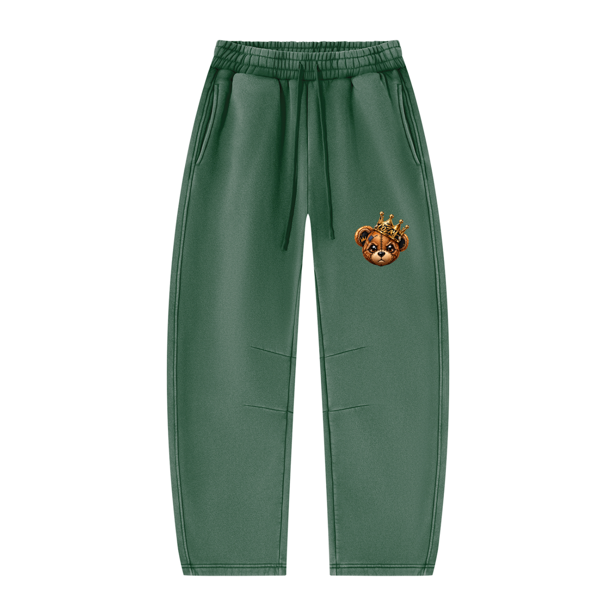 CoZay Original Bear Unisex Vintage Wash Barrel Leg Fleece Sweatpants