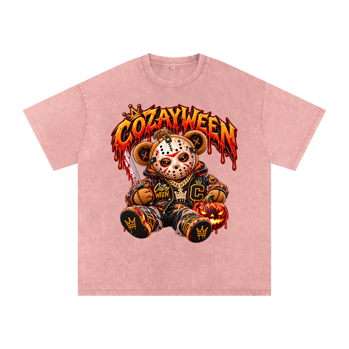 CoZayWeen Jason Snow Washed Oversized Cotton T-Shirt