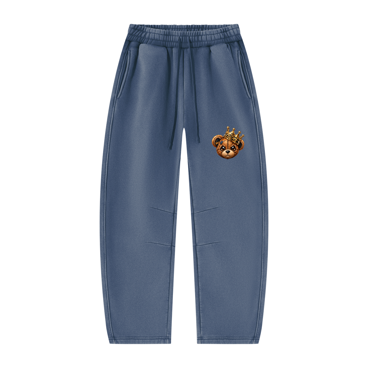 CoZay Original Bear Unisex Vintage Wash Barrel Leg Fleece Sweatpants