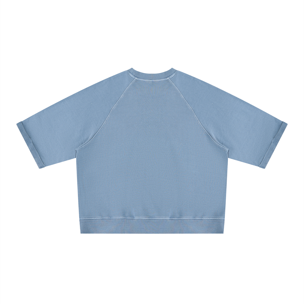 CoZay Original Unisex Vintage Wash Boxy Short Sleeve Sweatshirt