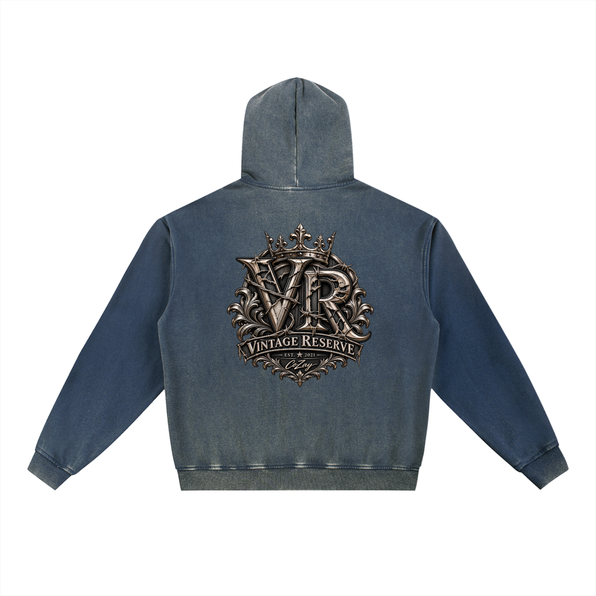 CoZay Vintage Reserve Washed Gradient Fleece Hoodie