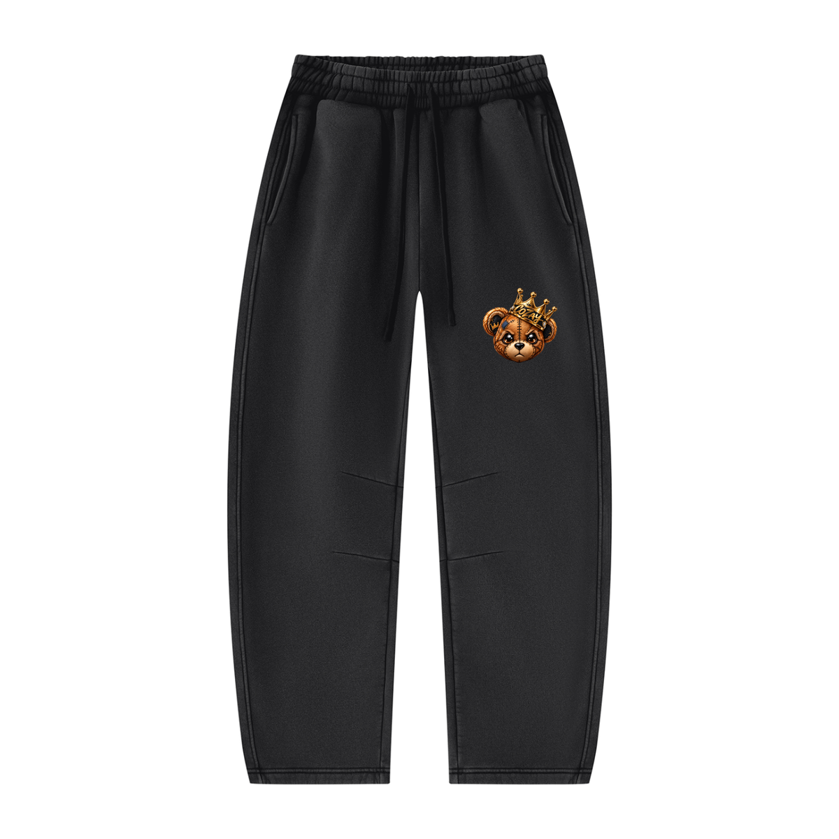 CoZay Original Bear Unisex Vintage Wash Barrel Leg Fleece Sweatpants