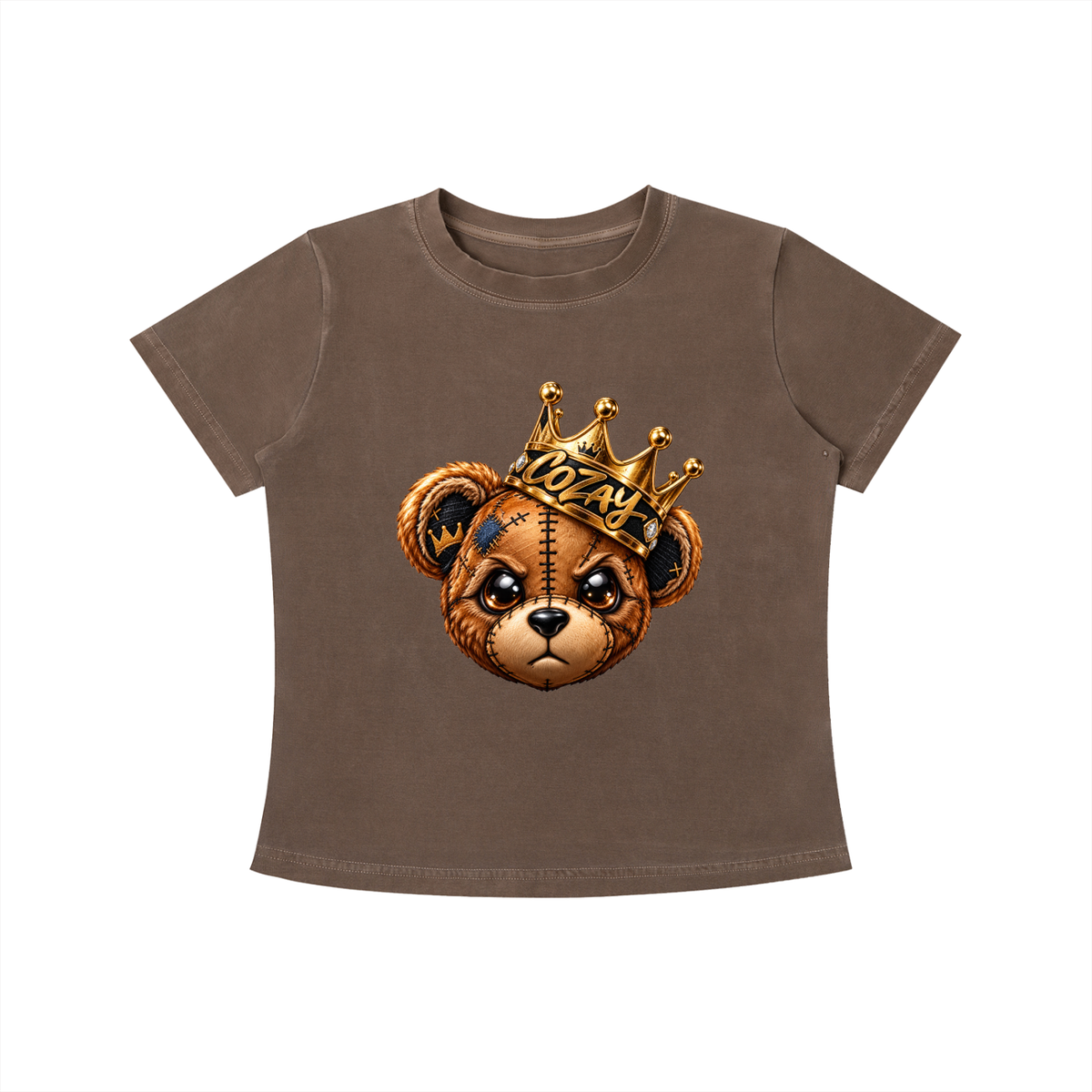 CoZay Original Bear Women's Vintage Wash Slim Fit T-shirt