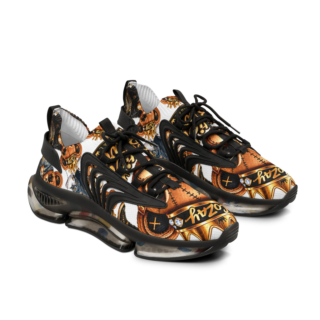 CoZay Original Cartier Bear Men's Athletic Sneakers — Vintage Football Graphic Mesh Shoes