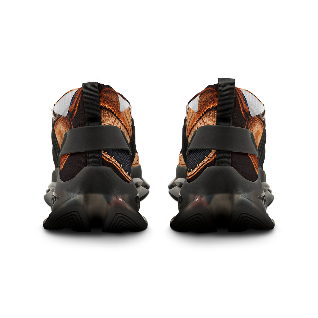 CoZay Original Men's Mesh Sneakers — Vintage Patchwork Leather Print Athletic Shoes