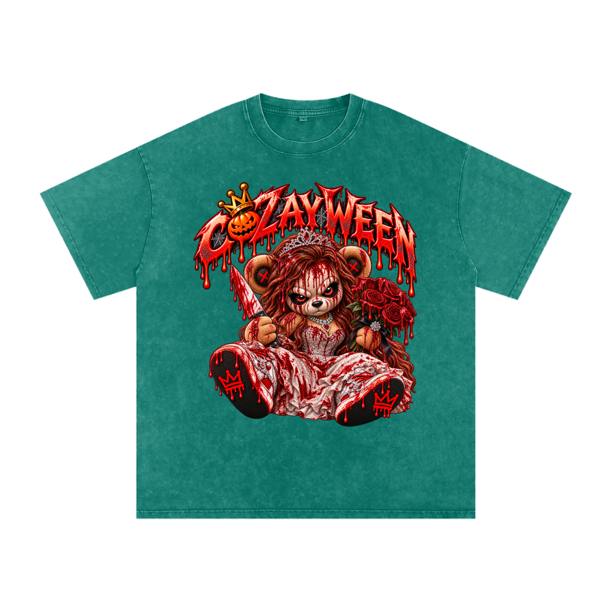CoZayWeen Carey Snow Washed Oversized Cotton T-Shirt