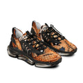 CoZay Original Men's Mesh Sneakers — Vintage Patchwork Leather Print Athletic Shoes