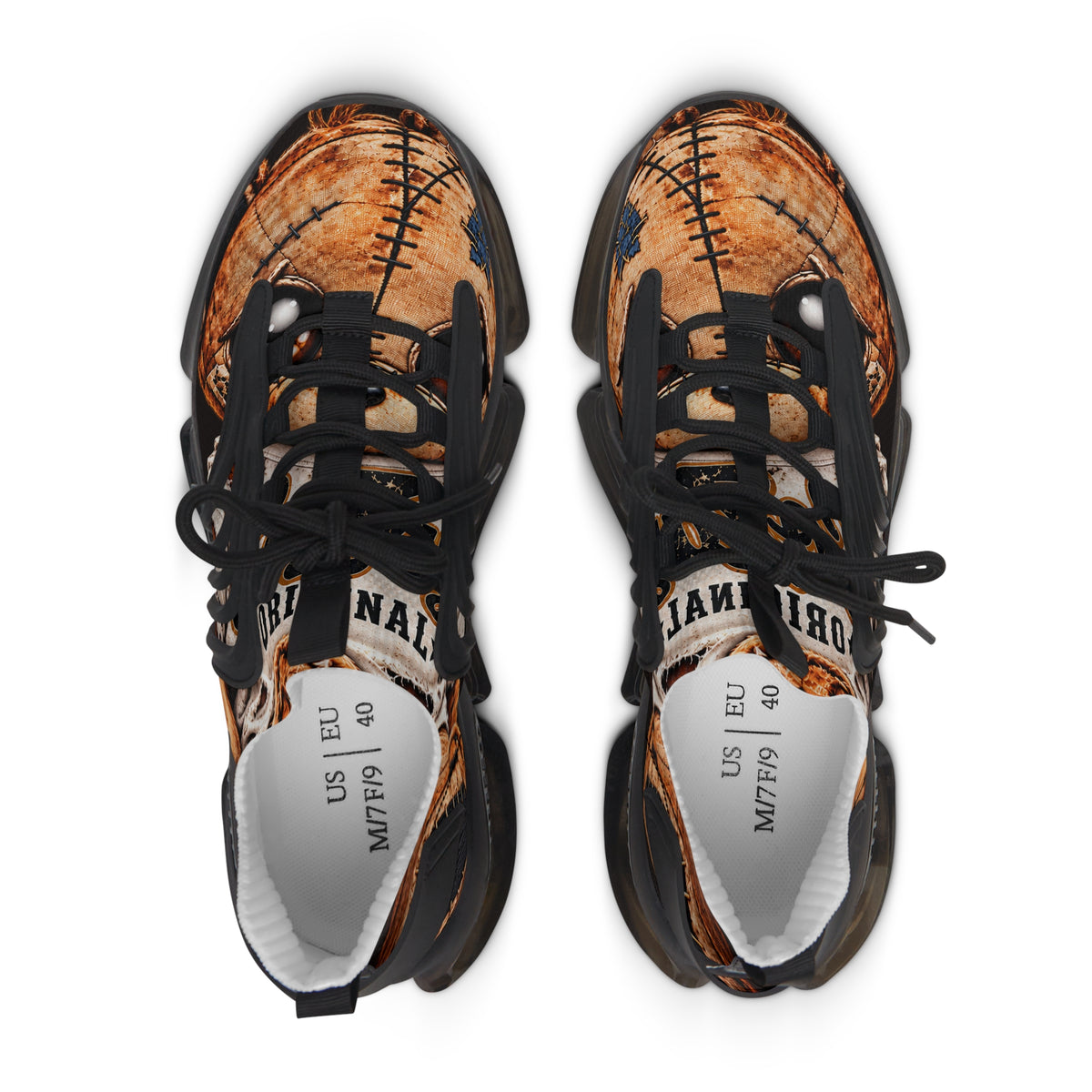 CoZay Original Women's Mesh Sneakers — Vintage Baseball Stitch Print Athletic Shoes