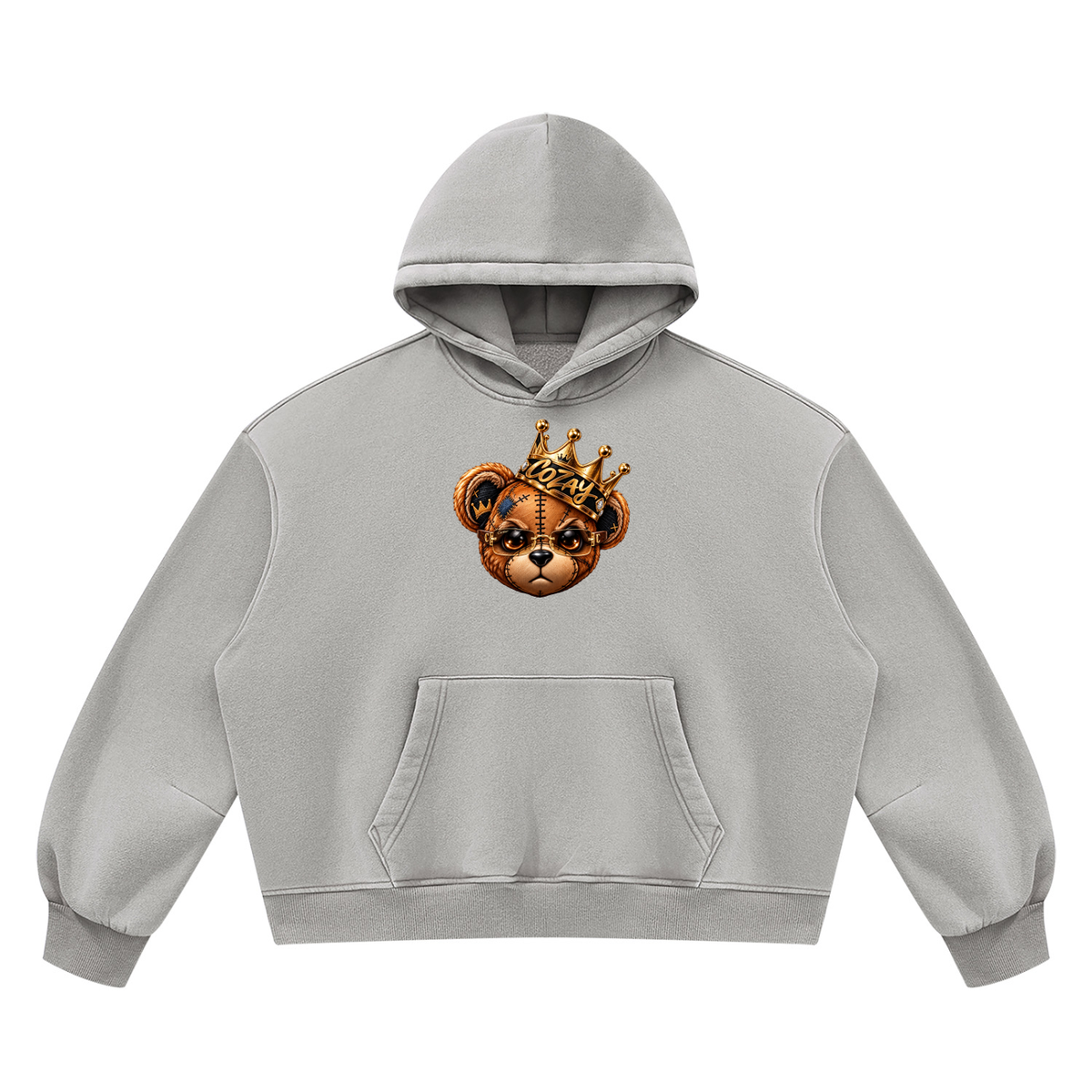 CoZay Original Cartier Bear Unisex Vintage Wash Boxy Fleece Hoodie