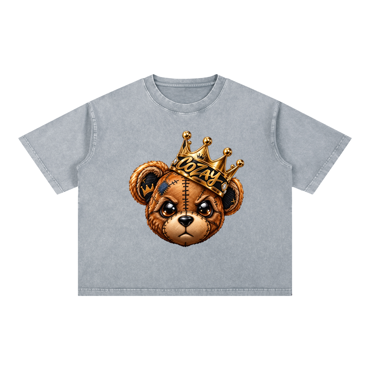 CoZay Original Bear Claw Mineral Wash Boxy Cotton T-Shirt