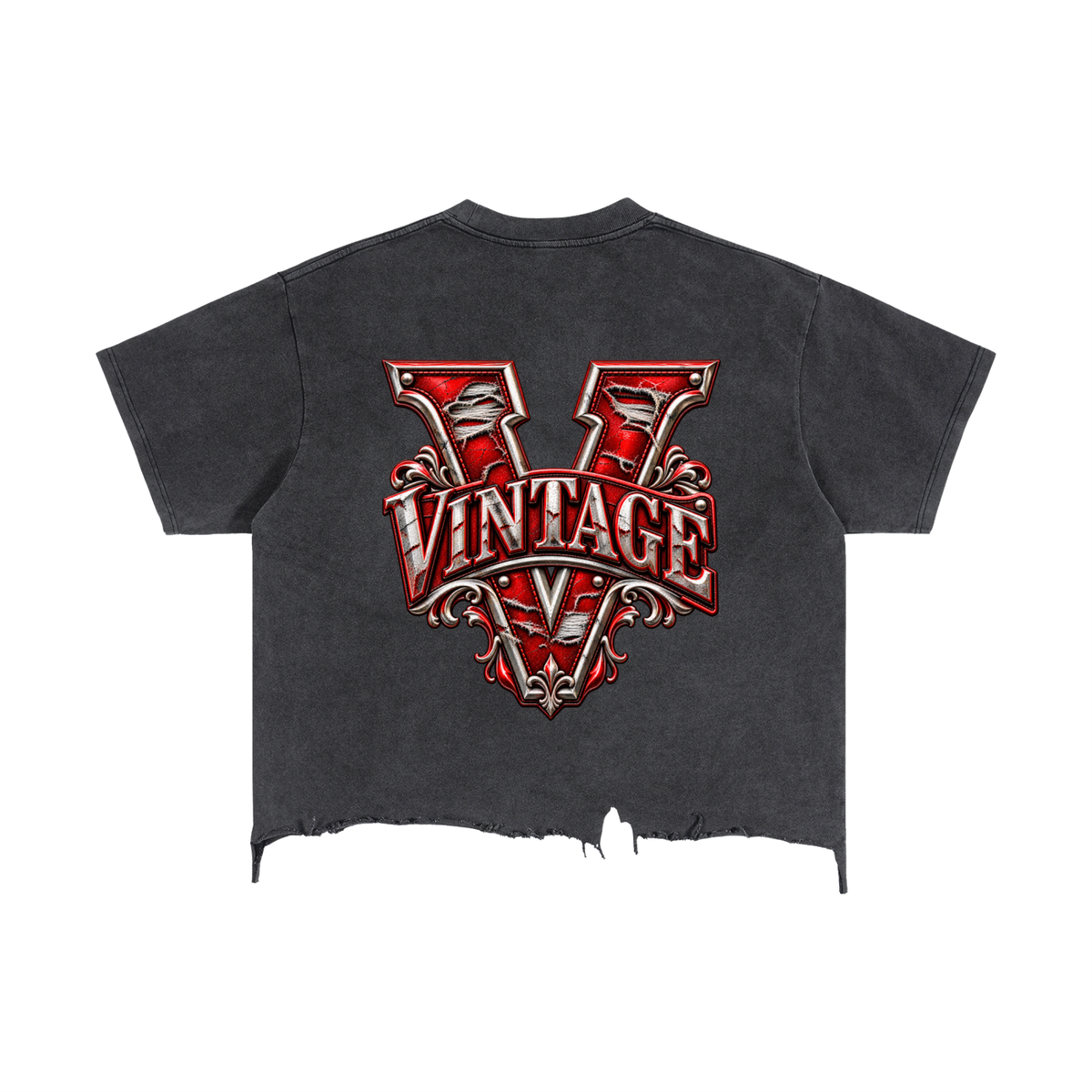 CoZay Original Men's Vintage Wash Boxy Distressed Hem T-Shirt
