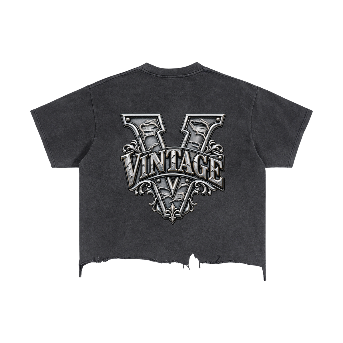 CoZay Original Men's Vintage Wash Boxy Distressed Hem T-Shirt