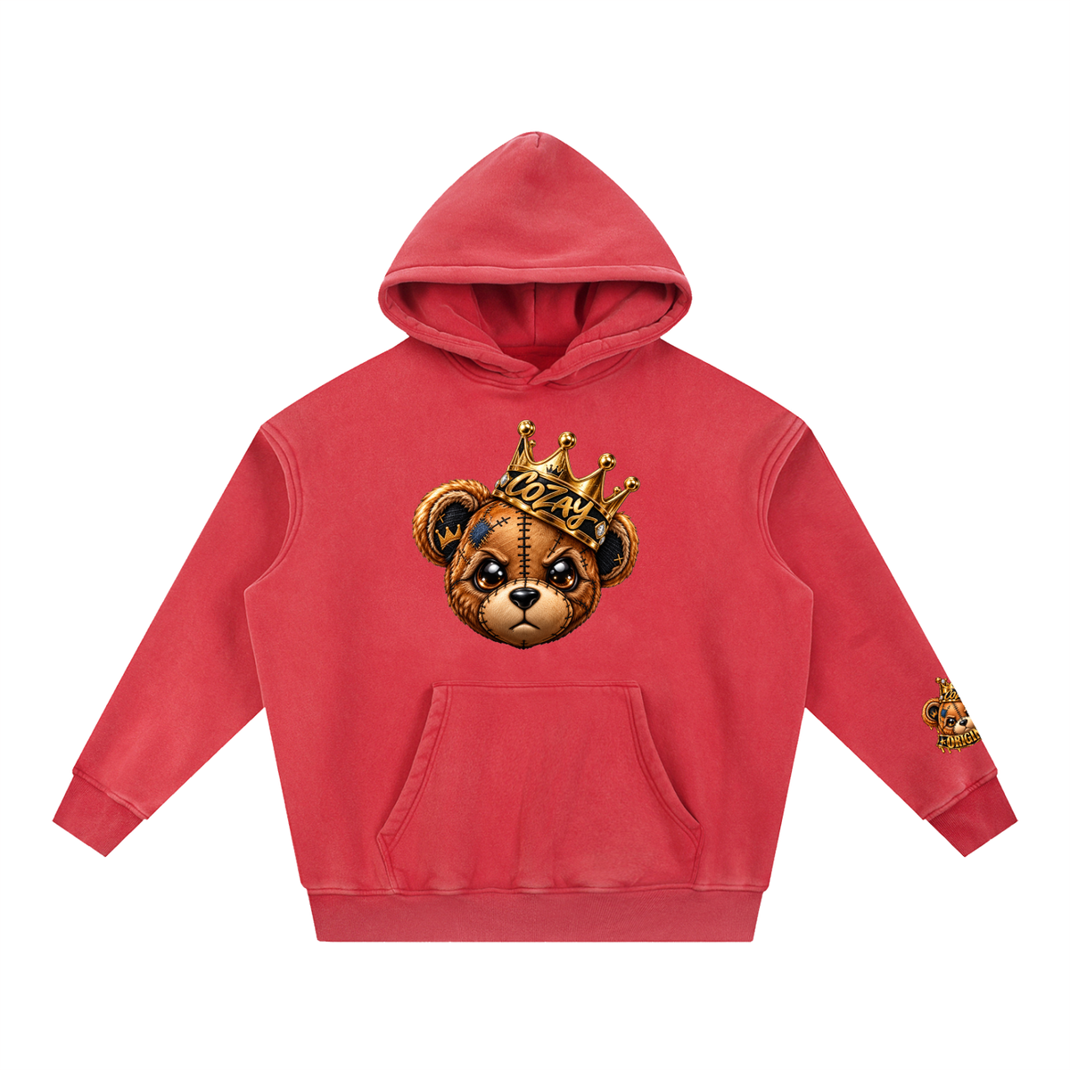 CoZay Original Bear Snow Wash Fleece Oversize Hoodie