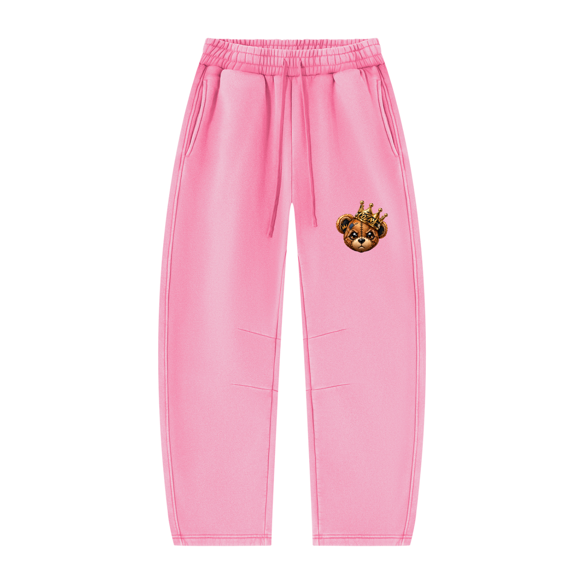 CoZay Original Bear Unisex Vintage Wash Barrel Leg Fleece Sweatpants