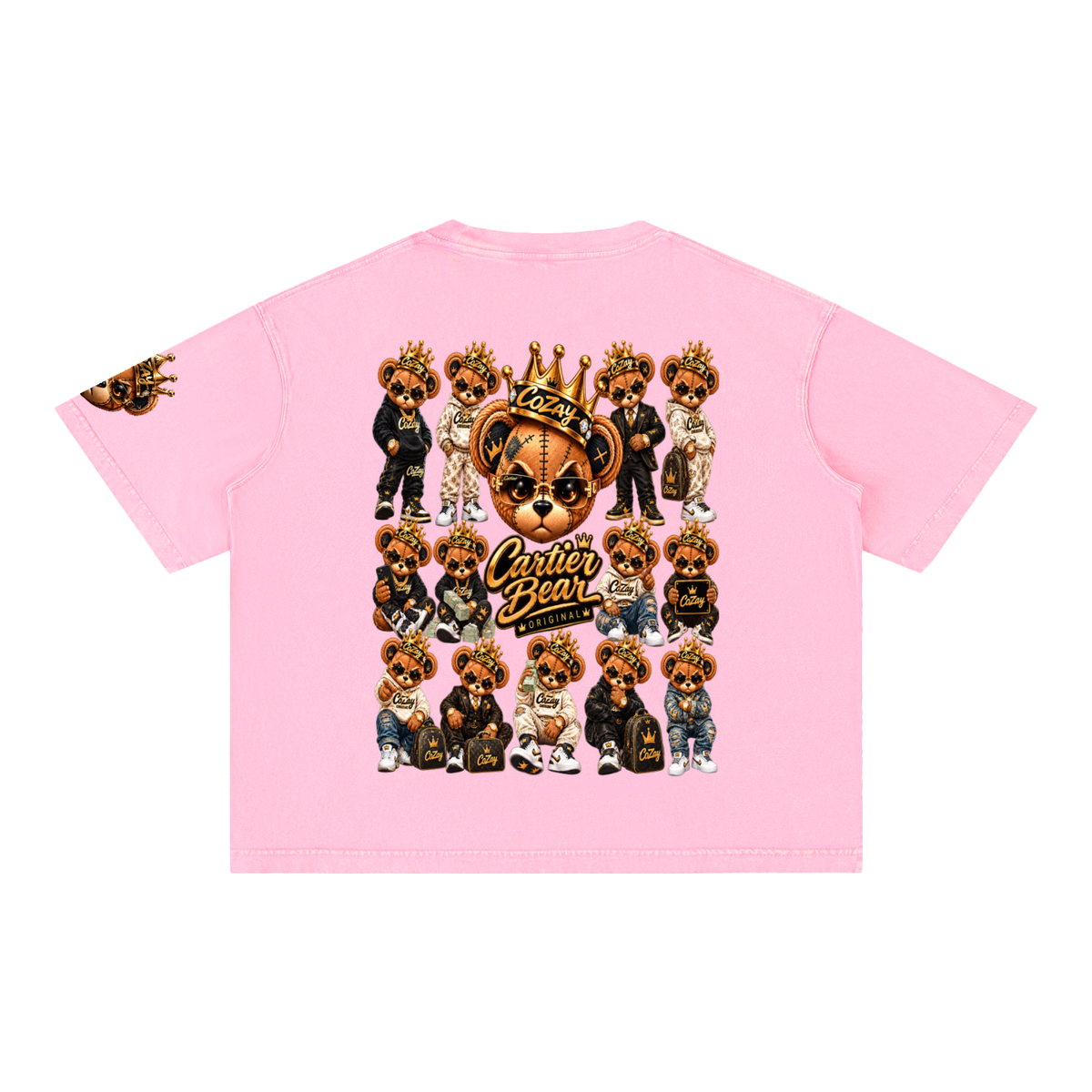 CoZay Original Cartier Bear Mineral Wash Boxy Cotton T-Shirt