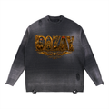 CoZay Crown Cities Sun Fade Distressed Ripped Crewneck sweater