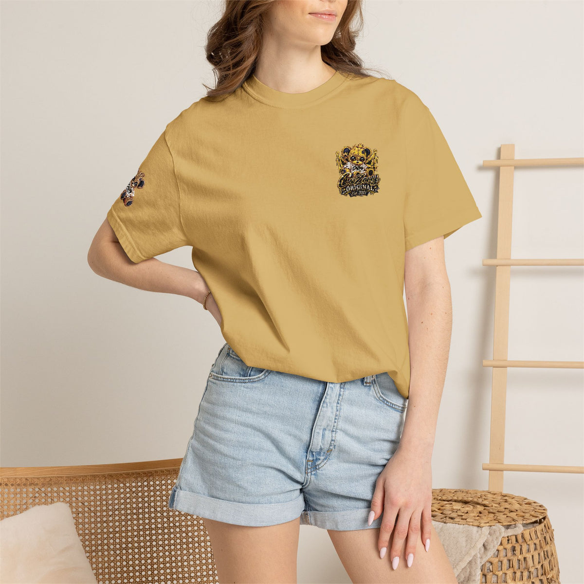 CoZay Orriginal Pocket Bee Graphic T‑Shirt — Honeycomb Pocket Design