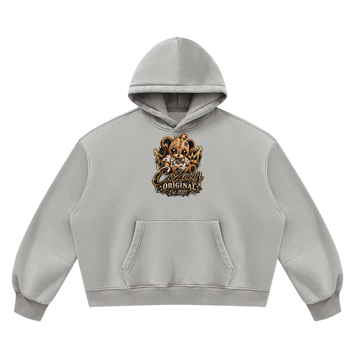 COZAY ORIGINAL Unisex Vintage Wash Boxy Fleece Hoodie