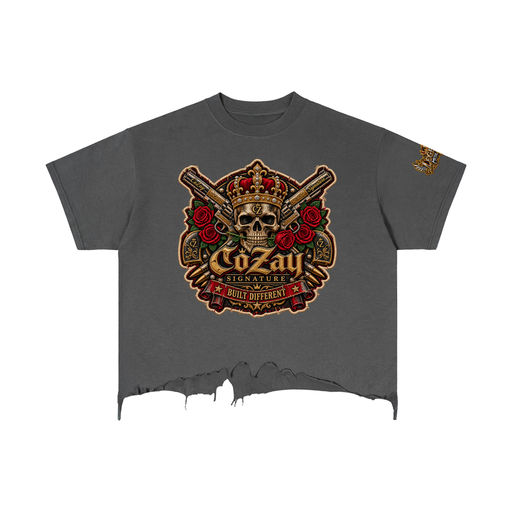 CoZay Legends Vintage Wash Boxy Distressed Hem T-Shirt