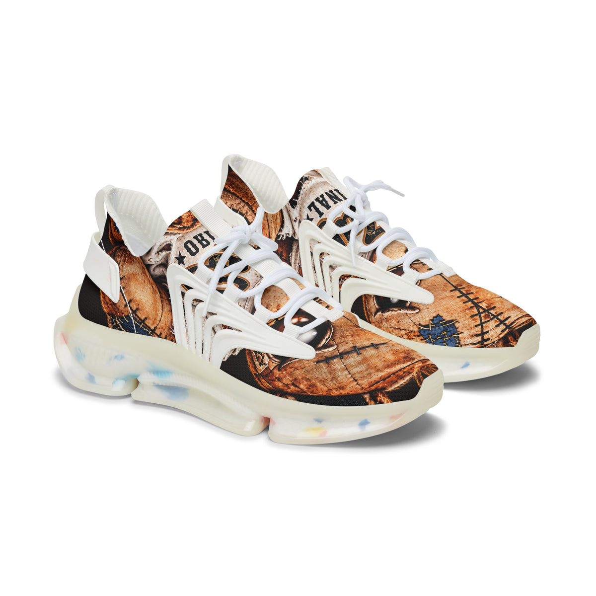 CoZay Original Women's Mesh Sneakers — Vintage Baseball Stitch Print Athletic Shoes