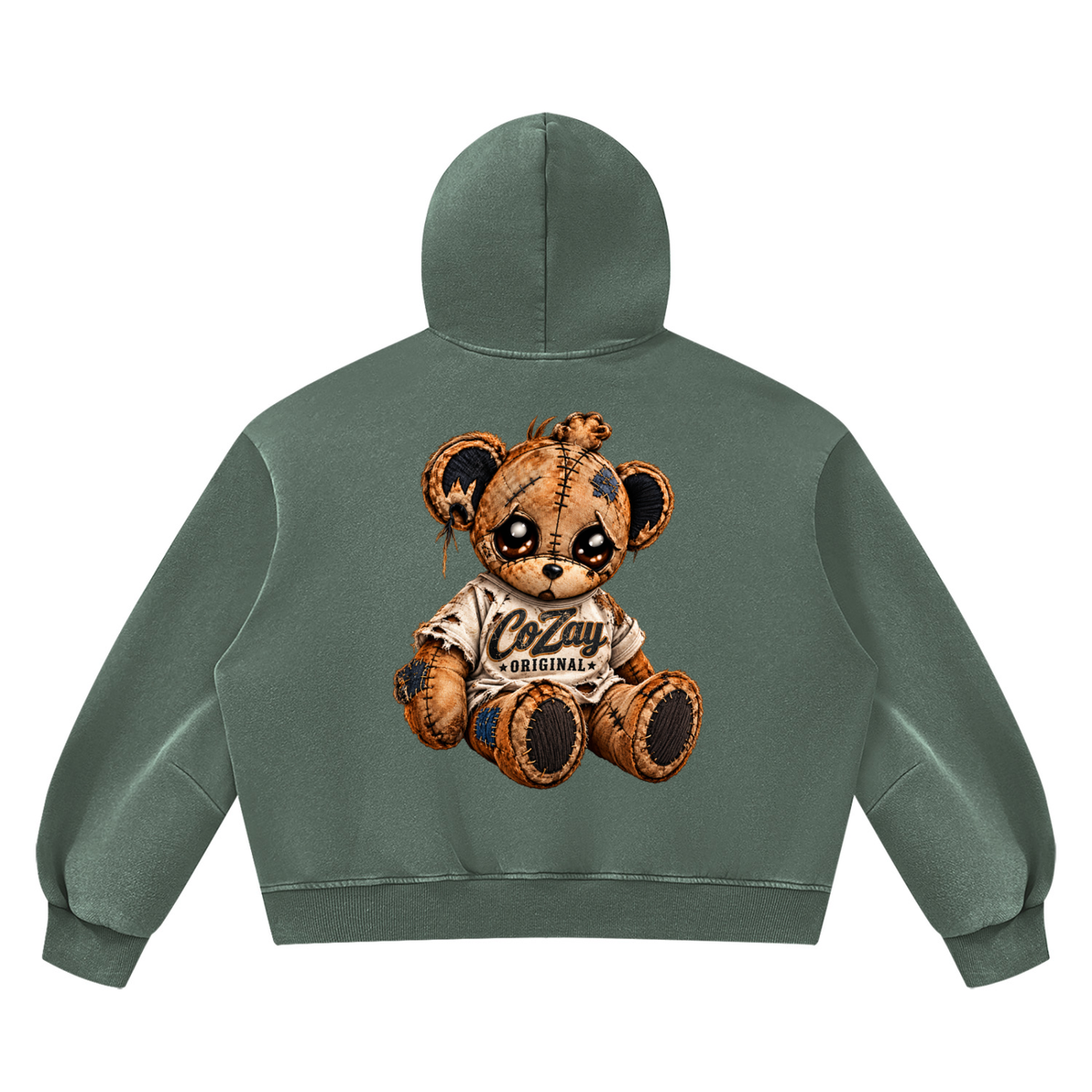 COZAY ORIGINAL Unisex Vintage Wash Boxy Fleece Hoodie