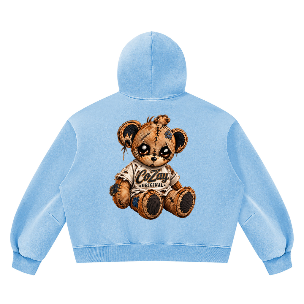 COZAY ORIGINAL Unisex Vintage Wash Boxy Fleece Hoodie