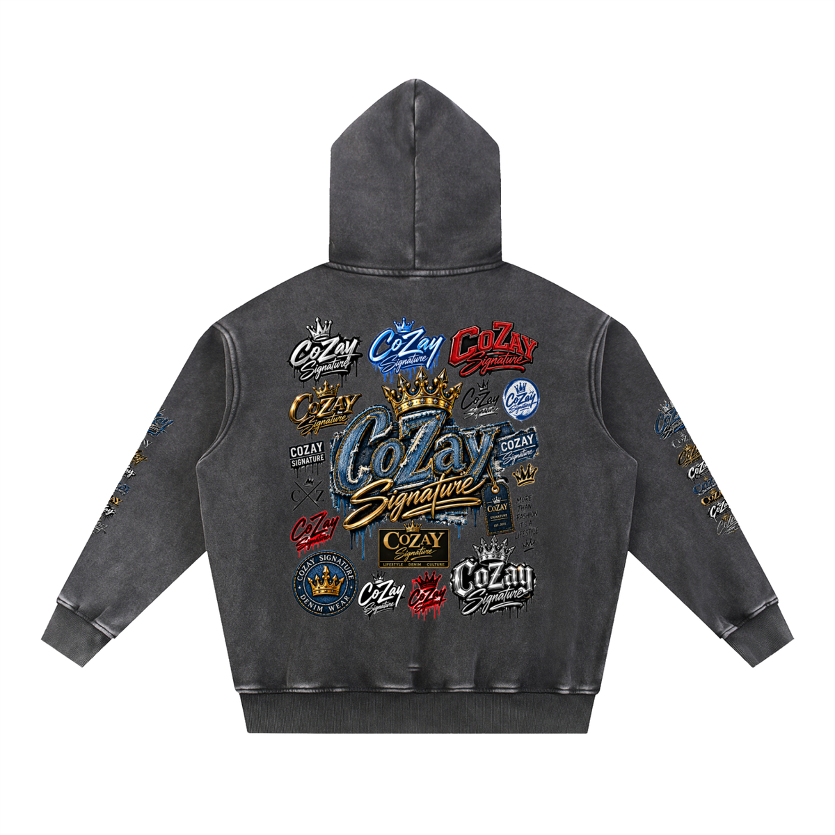 CoZay Signature Snow Wash Fleece Oversize Hoodie