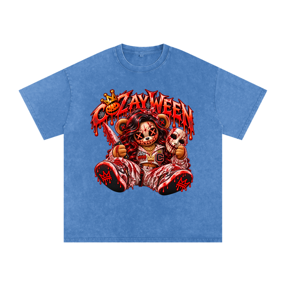 CoZayWeen Purge Snow Washed Oversized Cotton T-Shirt