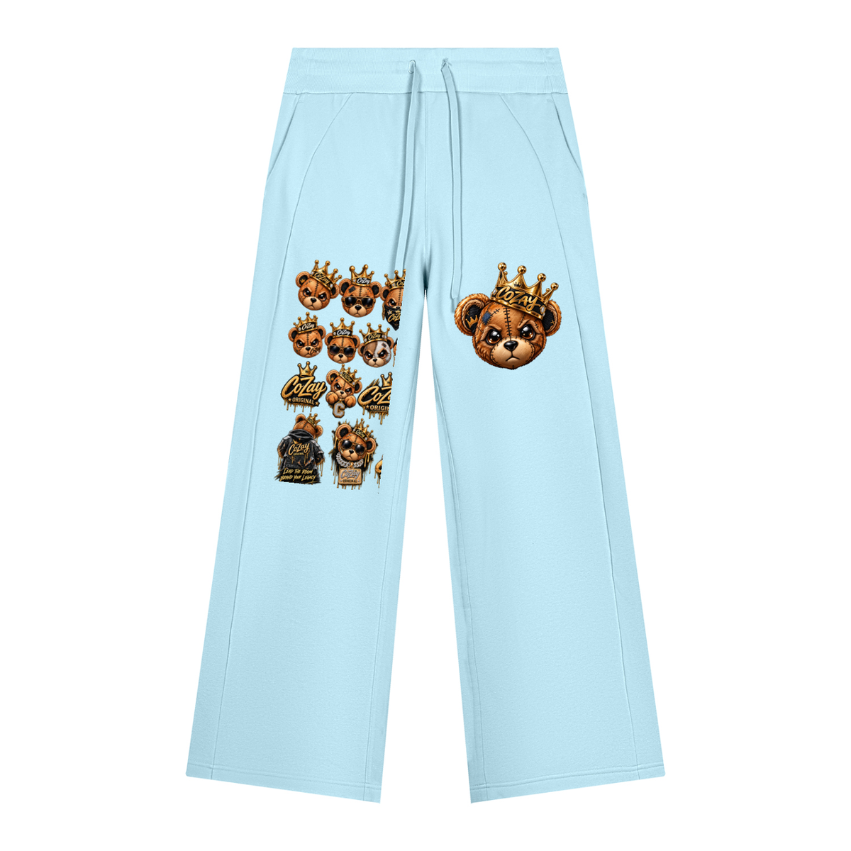 CoZay Original Bear Women's Wide Leg Fleece Sweatpants