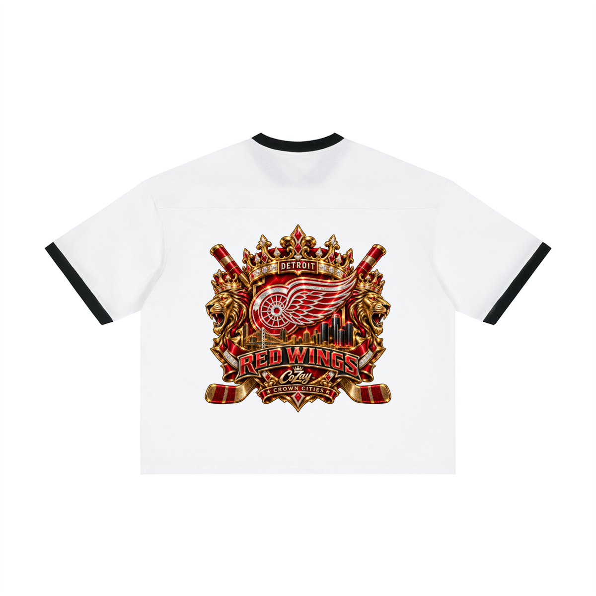 CoZay Crown Cities Detroit Unisex Color Block Boxy T-Shirt