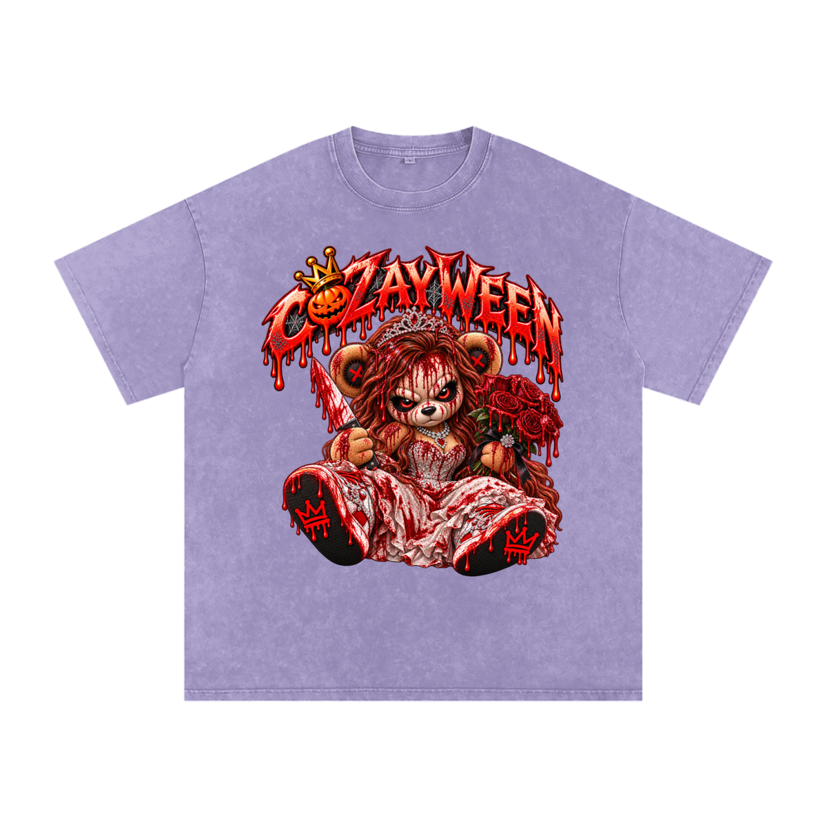 CoZayWeen Carey Snow Washed Oversized Cotton T-Shirt