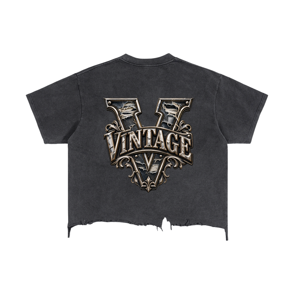 CoZay Original Men's Vintage Wash Boxy Distressed Hem T-Shirt