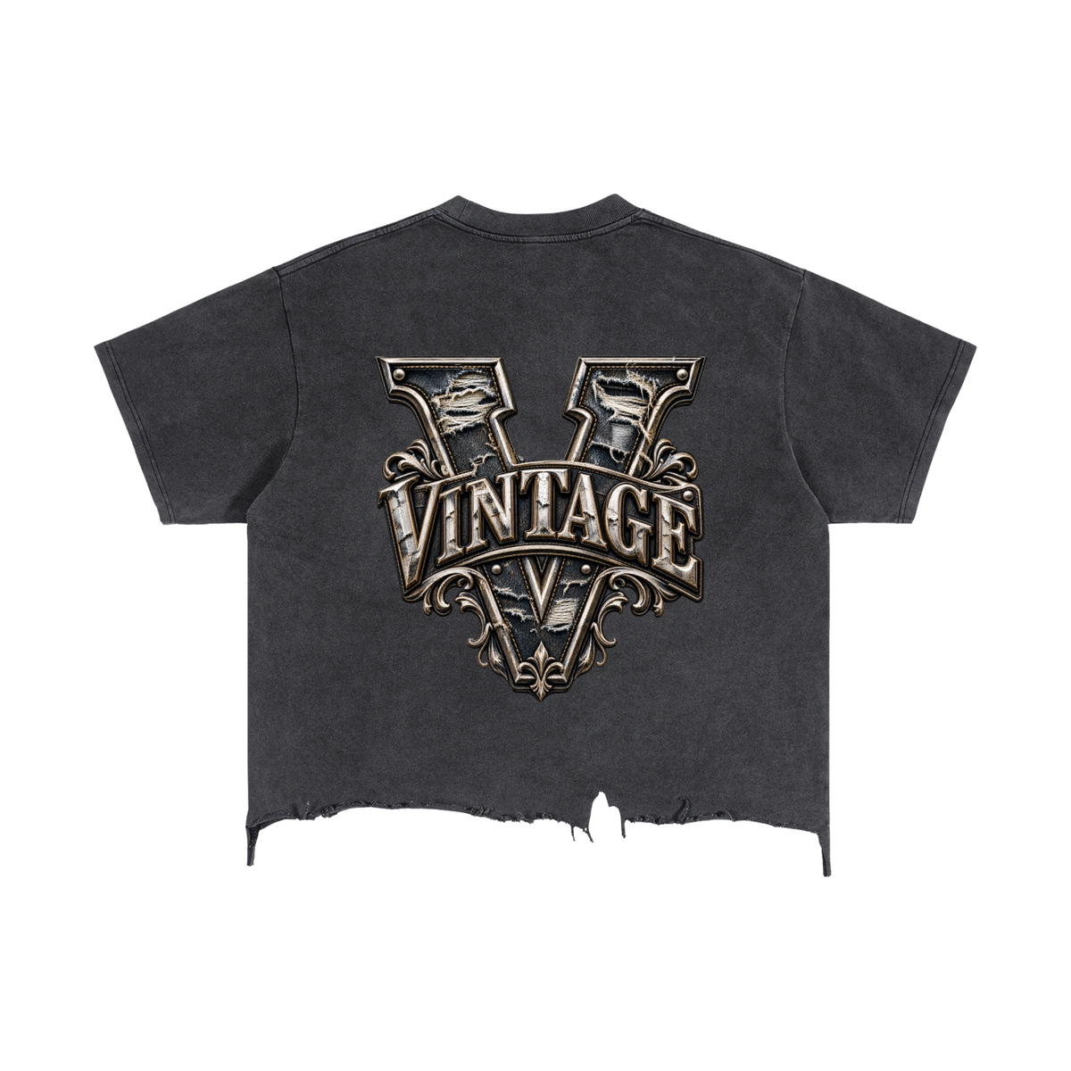 CoZay Original Men's Vintage Wash Boxy Distressed Hem T-Shirt