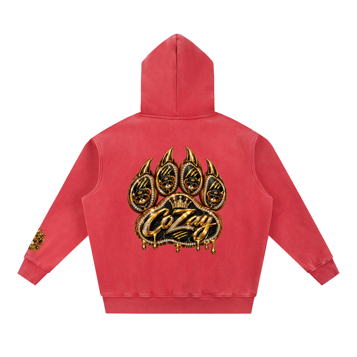 CoZay Original Bear Snow Wash Fleece Oversize Hoodie