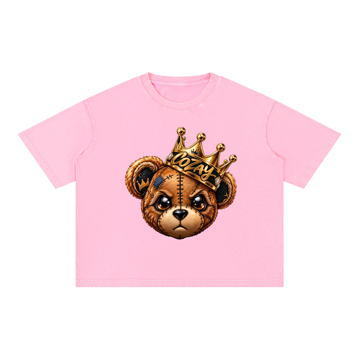 CoZay Original Bear Claw Mineral Wash Boxy Cotton T-Shirt