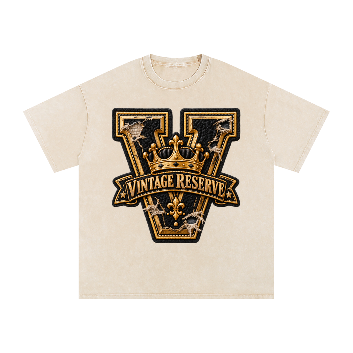 CoZay Vintage Reserve Men's Snow Washed Oversized Cotton T-Shirt