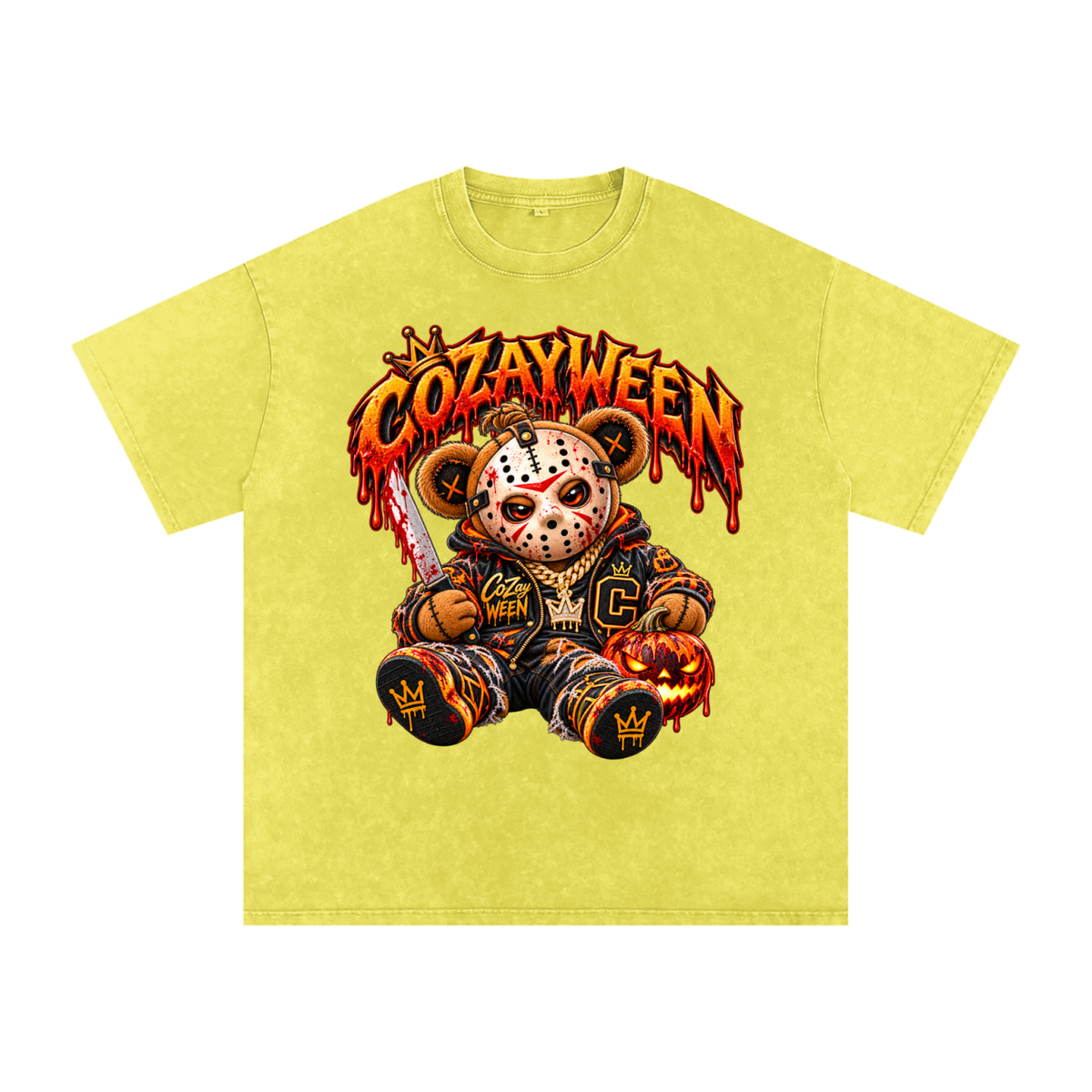 CoZayWeen Jason Snow Washed Oversized Cotton T-Shirt